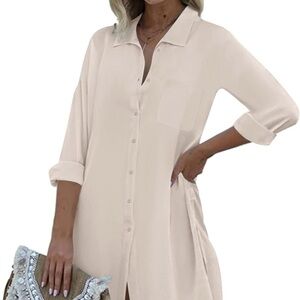 Women’s Beach Shirt Bathing Suit Coverup Size M